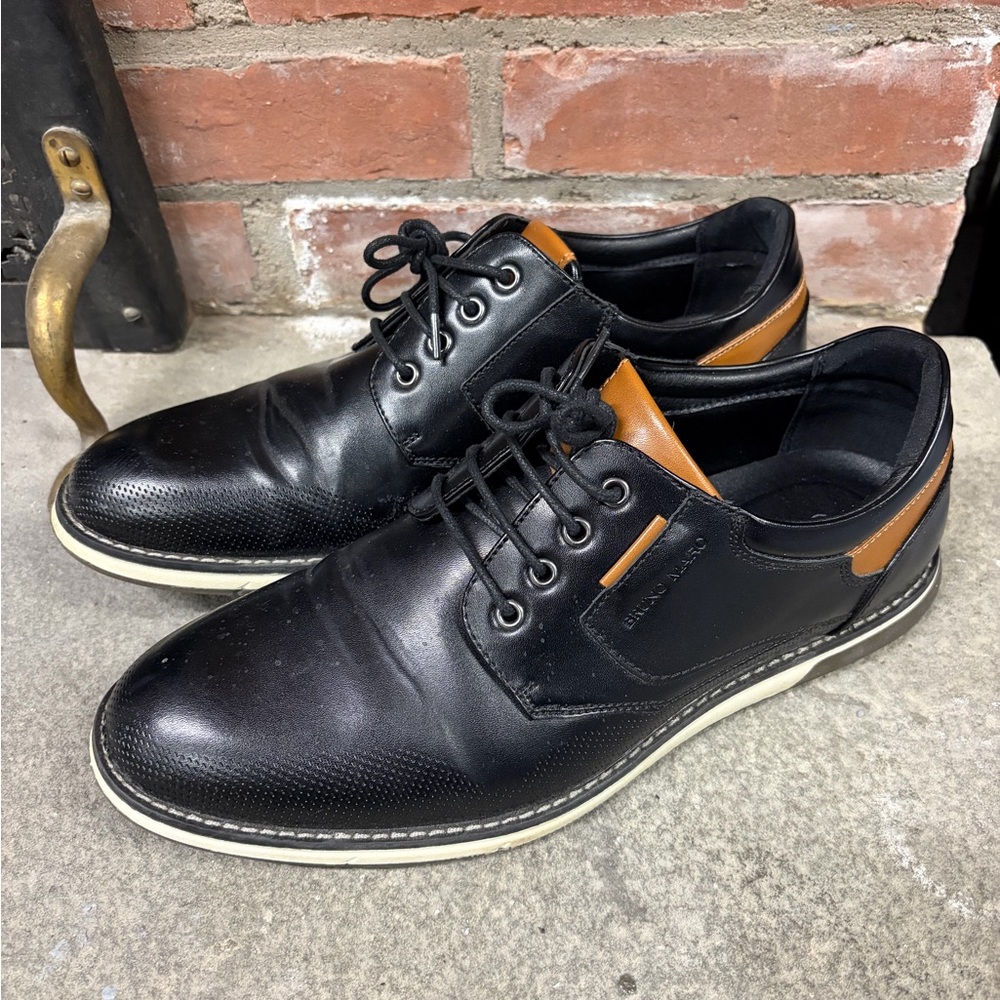 Elegant Black and Brown Men's Oxfords Bruno Marc